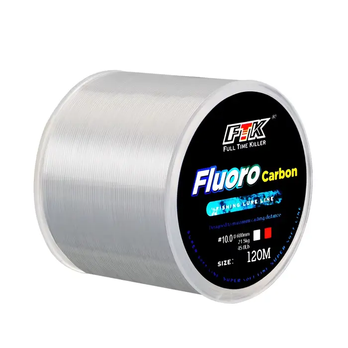 Ligne de pêche fluorocarbone 120M avec plomb carbone pour lancers longs et leurres coulants