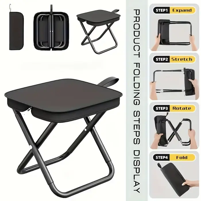 Chaise pliante pêche ultra légère portable multifonction pour camping randonnée et voyage
