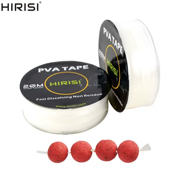 Ruban PVA 10mm x 20m soluble pour pêche à la carpe avec film hydro-soluble