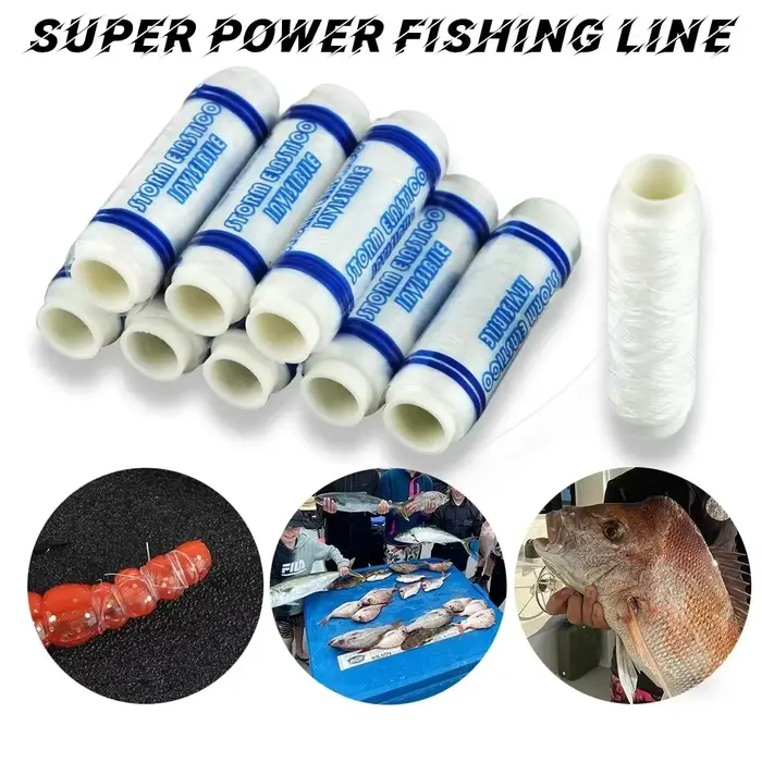 Ligne de pêche élastique invisible 0.2mm 250m - Fil élastique haute résistance pour appâts naturels