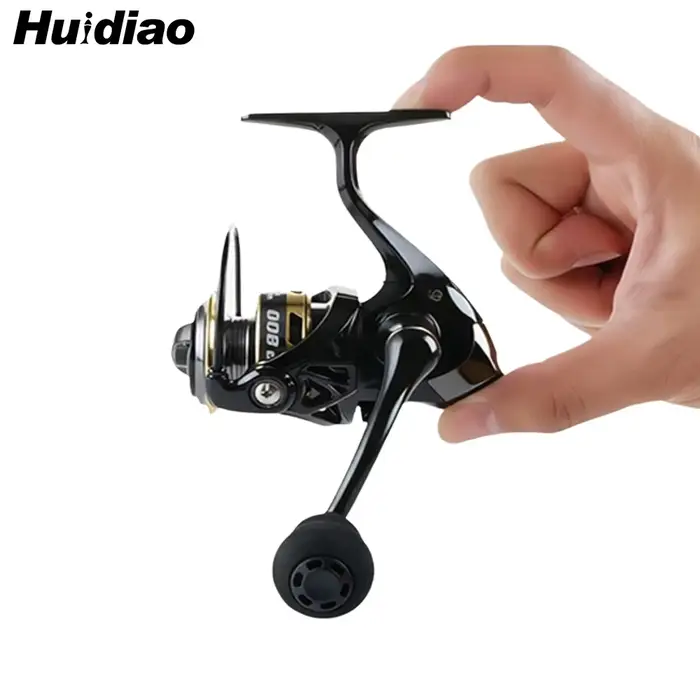 Moulinet de pêche glace compact et ultraléger Huidiao 135g, ratio 5.2:1 pour pêche hivernale précise