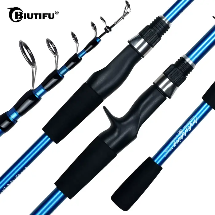 Canne spinning télescopique ultralégère BIUTIFU 1.8m à 2.4m pour truite et leurres légers 3-30g