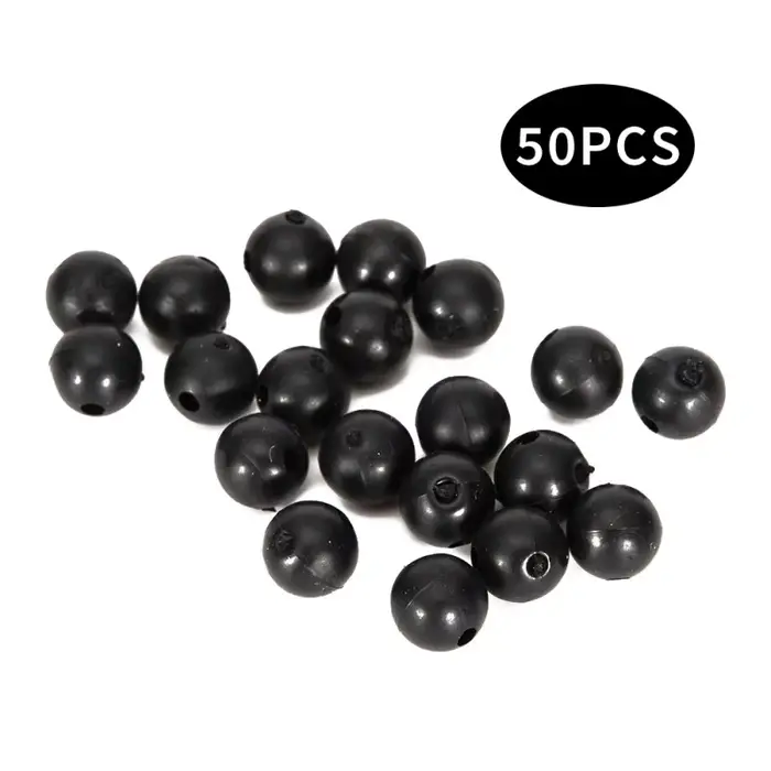 50 perles anti-embrouillages en silicone souple 8mm, perles de blocage pour montage ligne de pêche, set anti-collision
