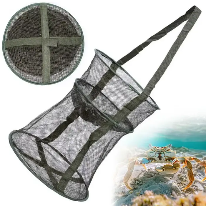 Filet de pêche pliable pour crevettes, carpes et anguilles - Piège idéal pour la pêche en extérieur