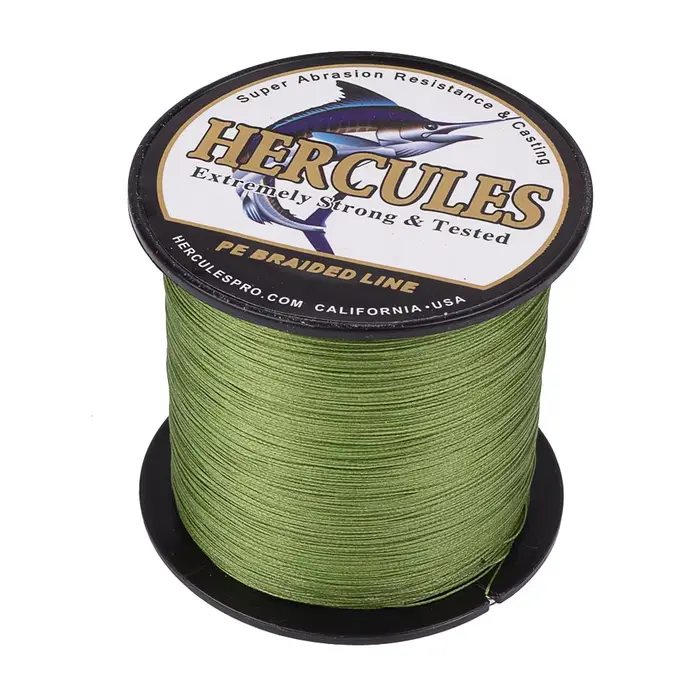 Ligne PE Hercules Army Green 4 brins 100M-2000M - Fil tressé super résistant 6LB-100LB pour tous types de pêche