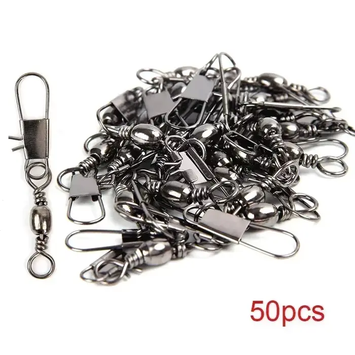 Clips de verrouillage rapide 10-50PCS pour accessoires pêche rotation à billes raccords hameçons carpe