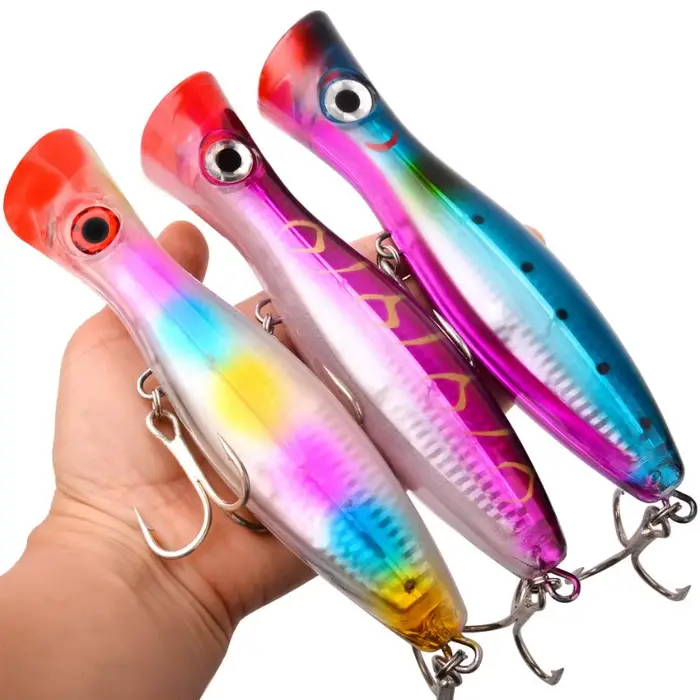 Big Popper 41g/83g Floating Wobbler - Gros popper flottant pour pêche traîne surface mer