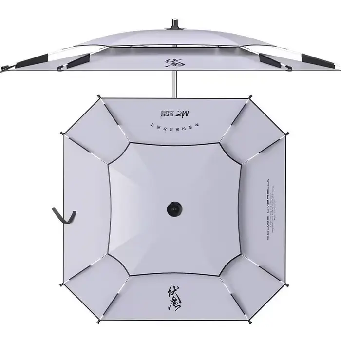 Parapluie pêche carré nouvelle collection 2025 protection solaire camping pêche sauvage