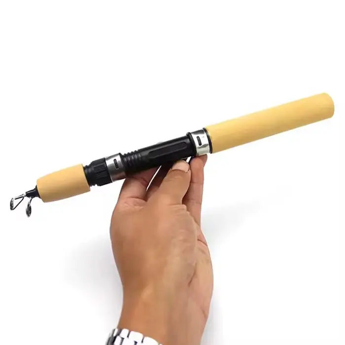 Canne mini carbone hiver pêche glace crevettes 0.6m 0.8m 1m ultra sensible légère