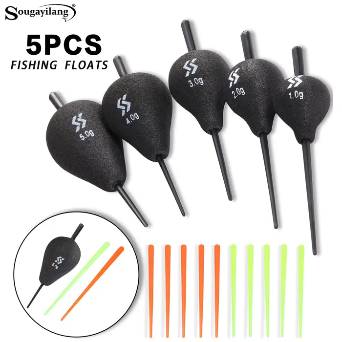 Flotteur de pêche lumineux nuit Sougayilang 1 ou 5 pièces EVA professionnel pour pêche verticale