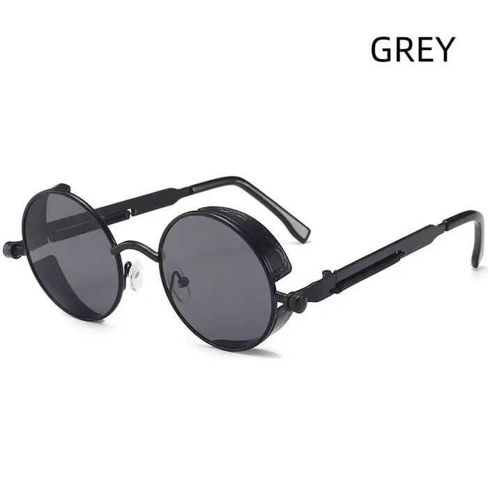 Lunettes de soleil rétro steampunk unisexe fashion pour pêche et outdoor protection UV style vintage tendance homme femme
