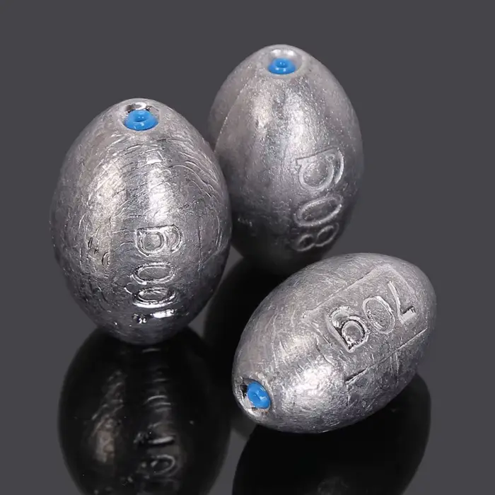 Plombs de pêche mer 2g-60g olive troués avec échelle - lest plombé pour pêche en mer précise