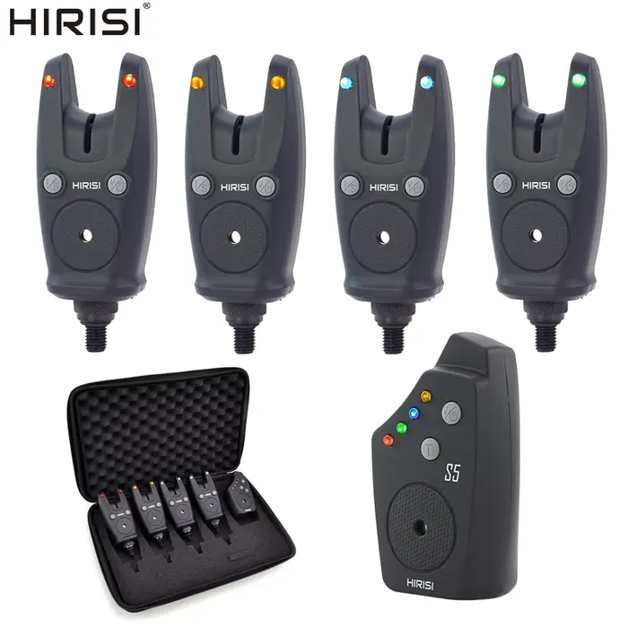 Hirisi S5 Alarme de Touche Carpe Sans Fil Étanche avec Indicateur de Morsure pour Pêche