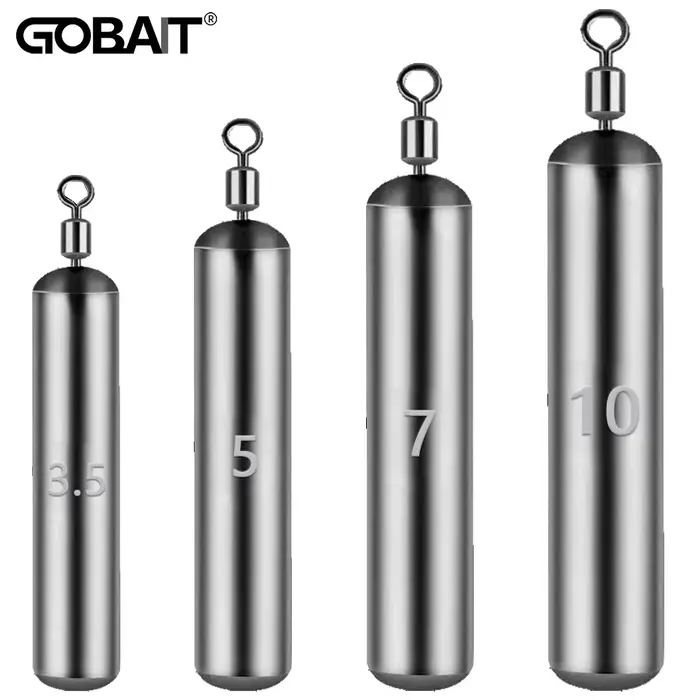 10 plombs GOBAIT 3.5g à 10g - Poids mince pour pêche rapide - Accessoires pêche métalliques