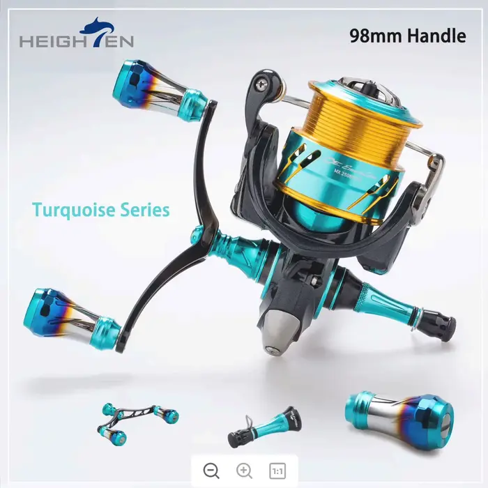 Support moulinet pêche 48mm HEIGHTEN pour Shimano Daiwa spinning 1000-5000 accessoire étui