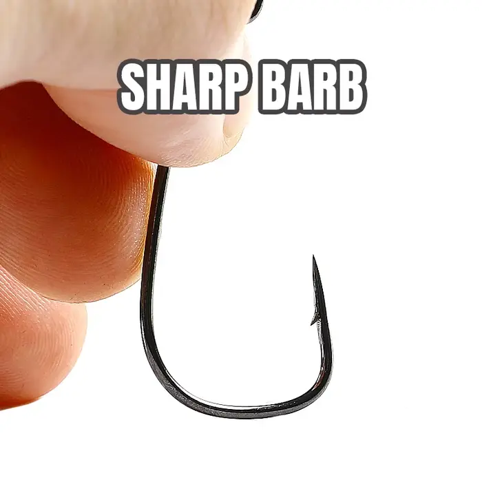 Hameçons crankbait offset carbone avec grandes agrafes et anneaux pour leurres souples pêche