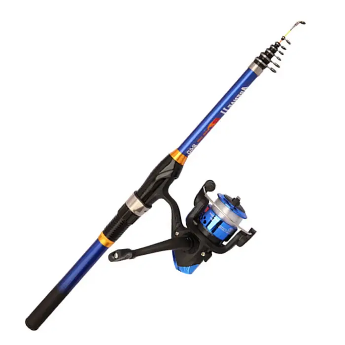 Canne télescopique carbone léger 1.5M-3M pêche nocturne extérieur transport facile accessoire pêche nomade