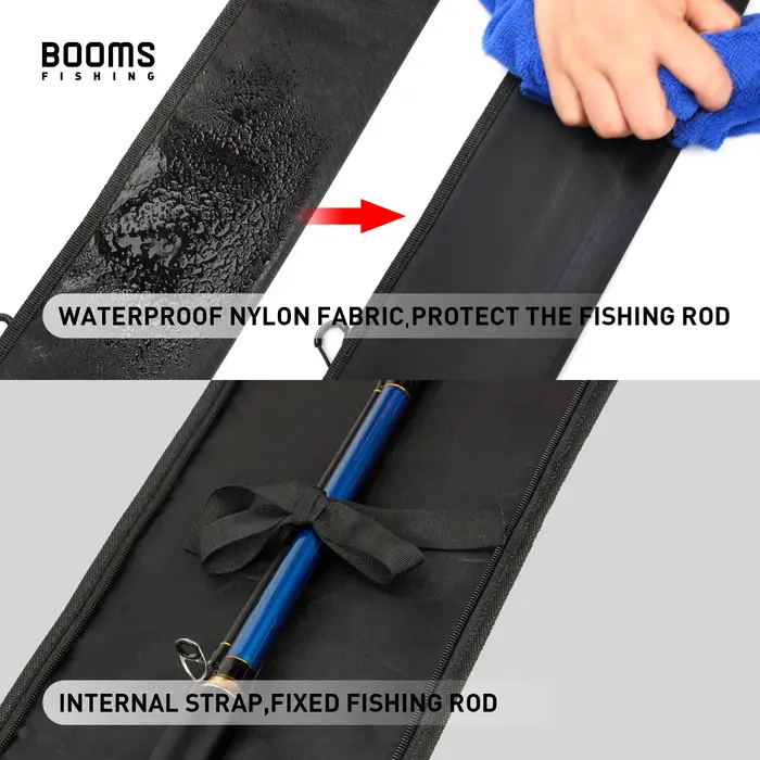 Sac pour canne à pêche Booms Fishing PB3 pliable nylon - Étui ajustable de 130 cm à 215 cm multi-tailles