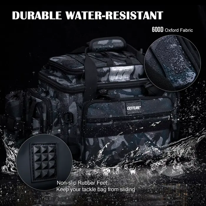 Sac de pêche multifonction Goture étanche pour rangement de leurres et accessoires occasions spéciales pêche randonnée camping