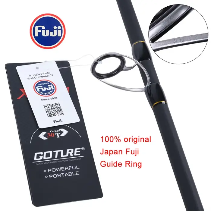 Canne à pêche Goture Xceed 1.98-3.6m Fuji Guide Ring Carbon Spinning Casting M/MH Power Lure rod 4 pièces tube bag