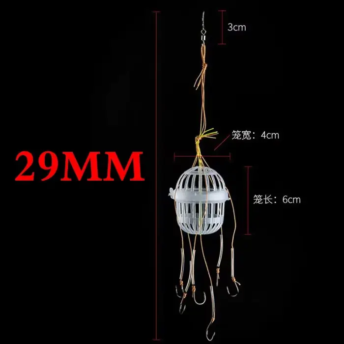 Cage à appâts explosion baits avec 6 hameçons acier carbone pour pêche de la carpe