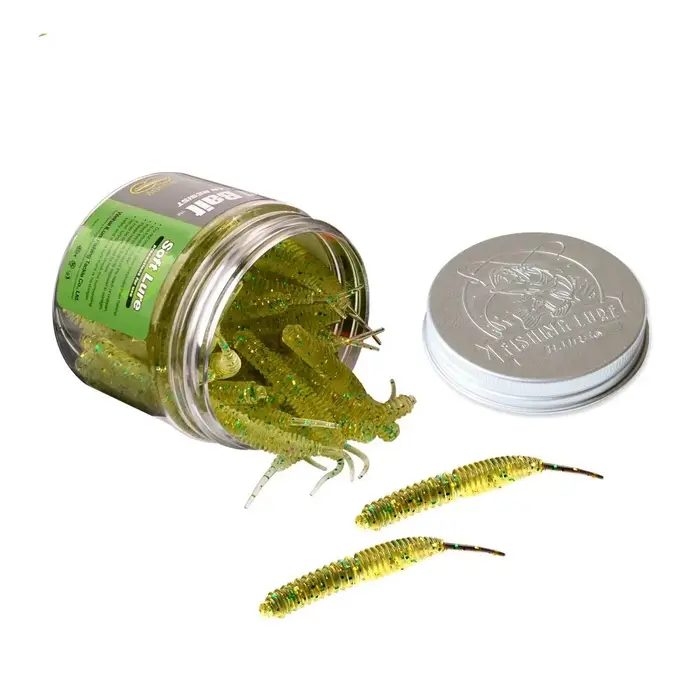 60 leurres souples mini vers crevettes 1.2g pour bar et pêche mer - Appâts senteurs