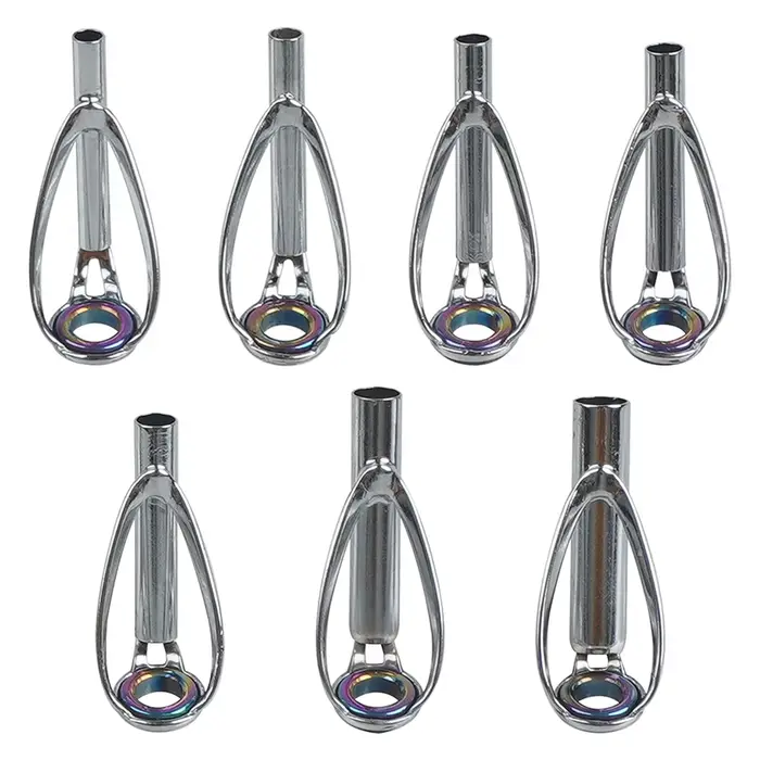 Kit réparation 7/14 guides canne pêche cadre inox anneau céramique bricolage matériel pêche remplacement