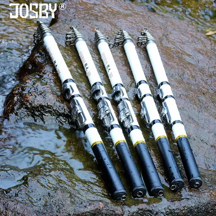 Canne à pêche télescopique fibre carbone JOSBY spinning 1.5M à 3M qualité supérieure matériel pêche