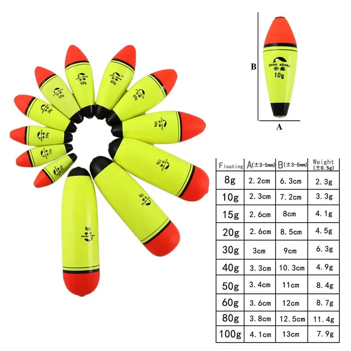 Flotteur pêche EVA élastique 8g-200g pour pêche rock - Buoyancy flottabilité ajustable
