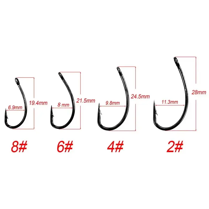 Set de 6 hameçons Hair Rig prêts à l'emploi Hirisi TS113 - Montages pour pêche à la carpe avec boilies