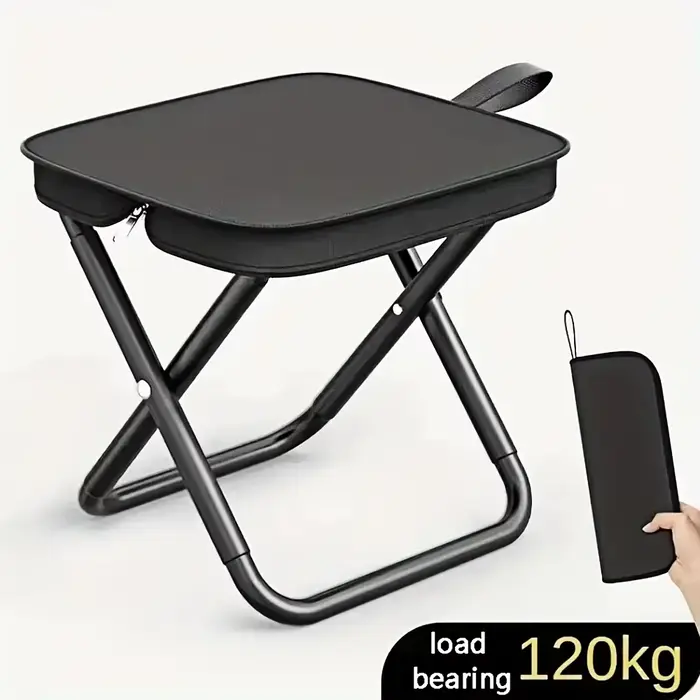 Tabouret pêche pliant style sac à main 2026 - Siège compact pour voyage et pique-nique