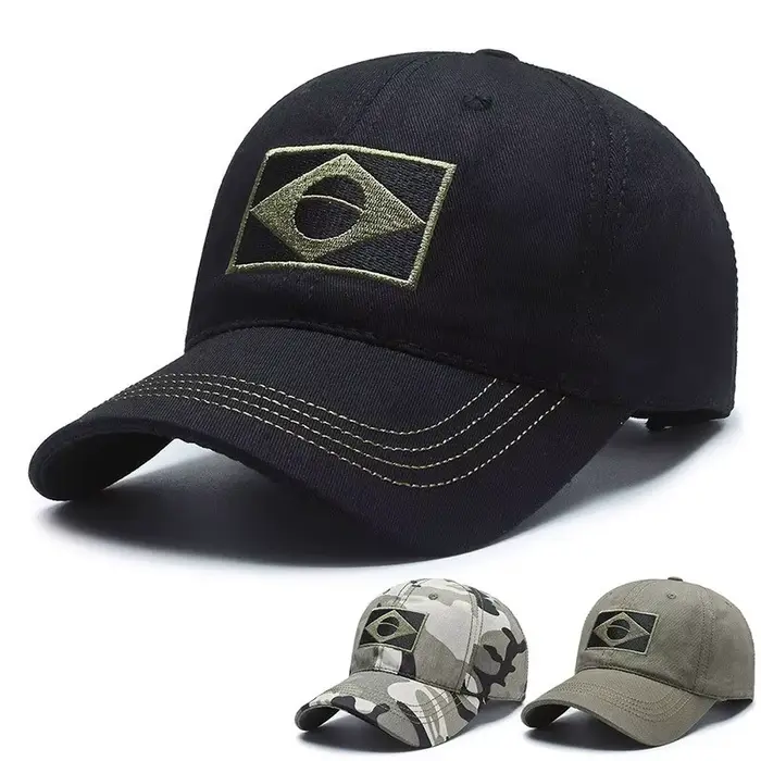 Casquette baseball camouflage pêche brésilienne - Chapeau jeune protection solaire pour pêche sportive