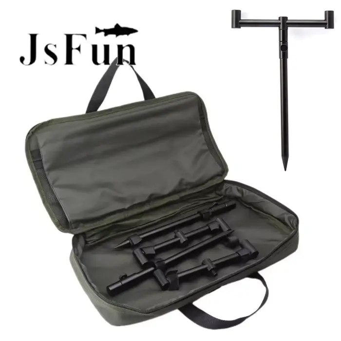 Ensemble canne Pod JSFUN pour pêche carpe avec sac et accessoires bâtons bancaires et Buzz barres