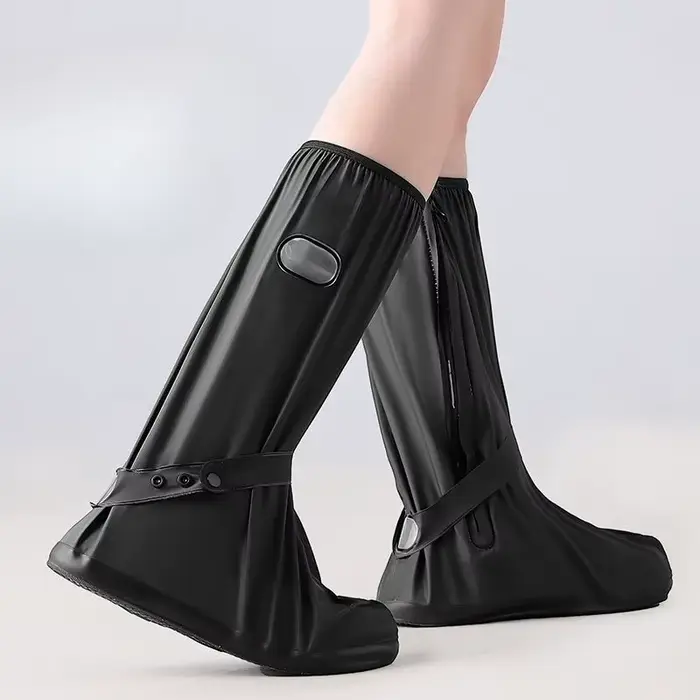 Bottes de pêche homme PVC légères imperméables - Bottes pluie confortables antidérapantes
