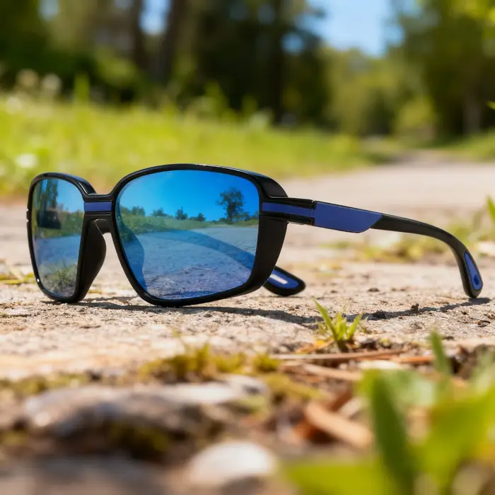 Lunettes de pêche polarisées sport carrées oversize - Protection UV400, ajustement enveloppant pour pêcheurs