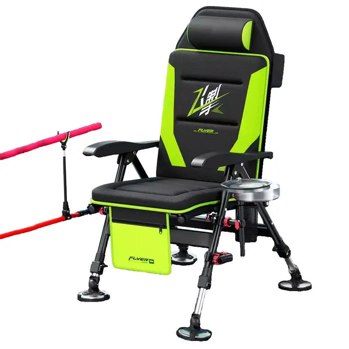 Chaise de pêche pliante européenne renforcée portable pour pêche eau douce et camping