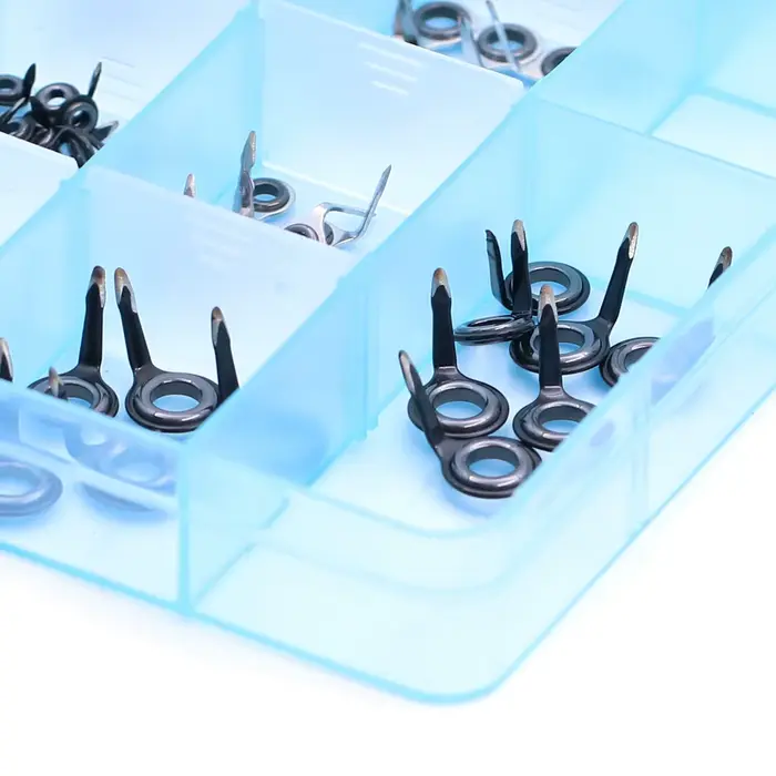 Kit anneaux guidage canne pêche 9KM 5~70 pièces réparation 1.5~6.8mm acier inox ceramique