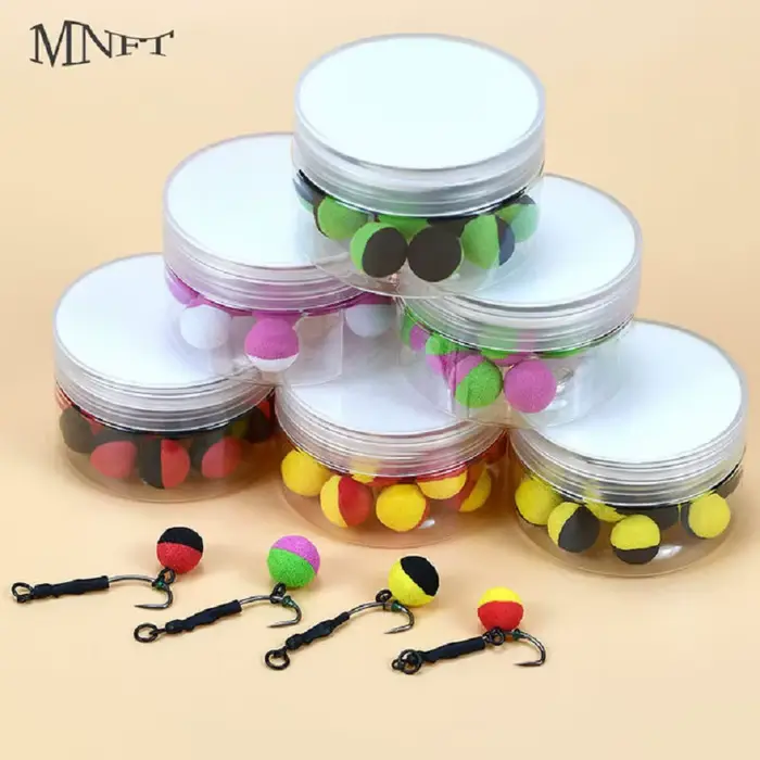 30 pop up boilies MNFT pour pêche à la carpe - appâts flottants deux tons avec boules de mousse