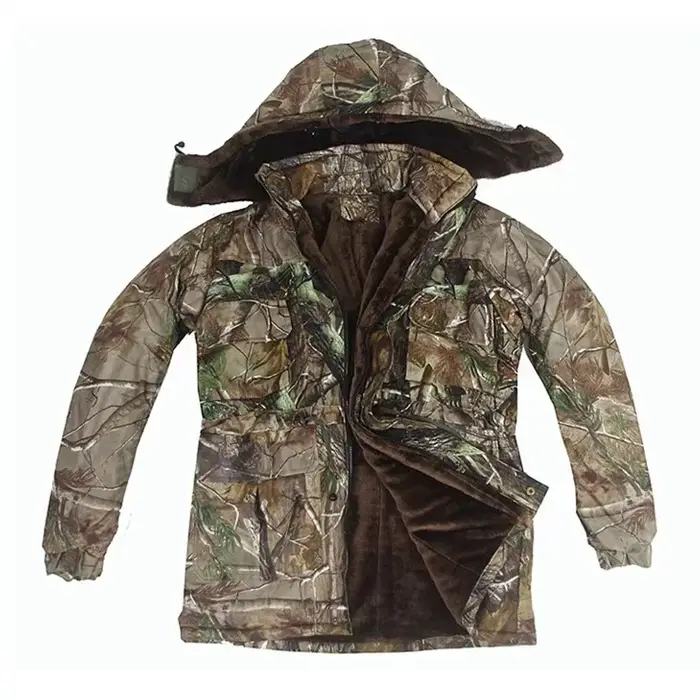 Combinaison Ghillie hiver épaisse camouflage bionique pêche glace chasse froid coton qualité
