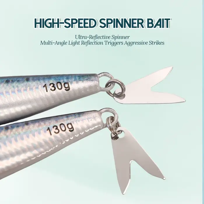 Leurre métal vertical TOLU 2024 coulant rapide 20g-130g pour pêche au lancer depuis le rivage en mer