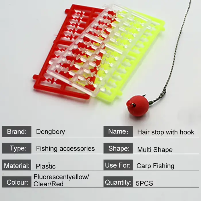 Stoppers cheveu 5 sets pour bouillettes carpe - accessoires montage appât flottant pêche