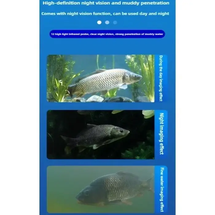 Caméra de pêche sous-marine étanche vision nocturne - Affichage ultra-clair pour observation des poissons en direct