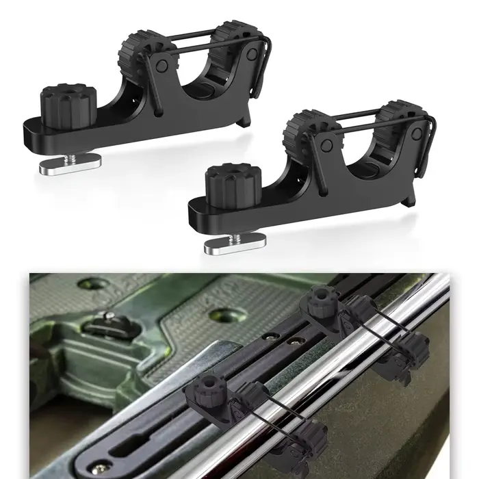 2 supports pagaie kayak extensibles sur rail pour fixation standard, accessoires pêche et navigation