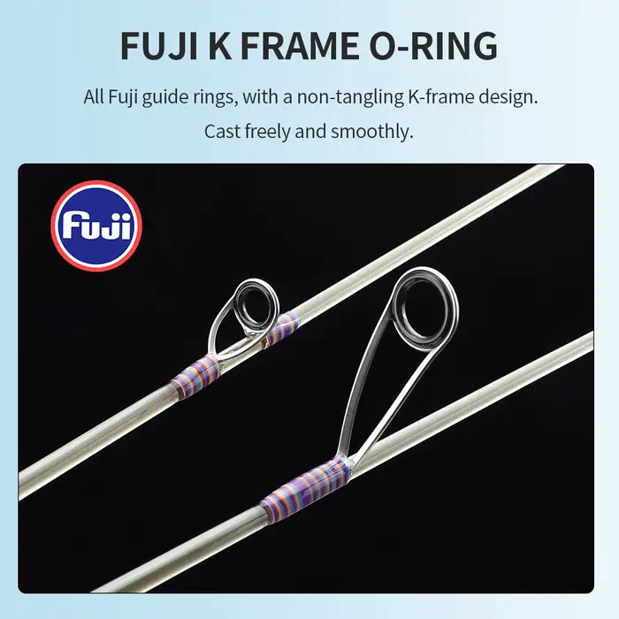 Canne truite ultralégère Fishingfans Mini Player 1.4m fibre de verre avec guides FUJI pour pêche fine