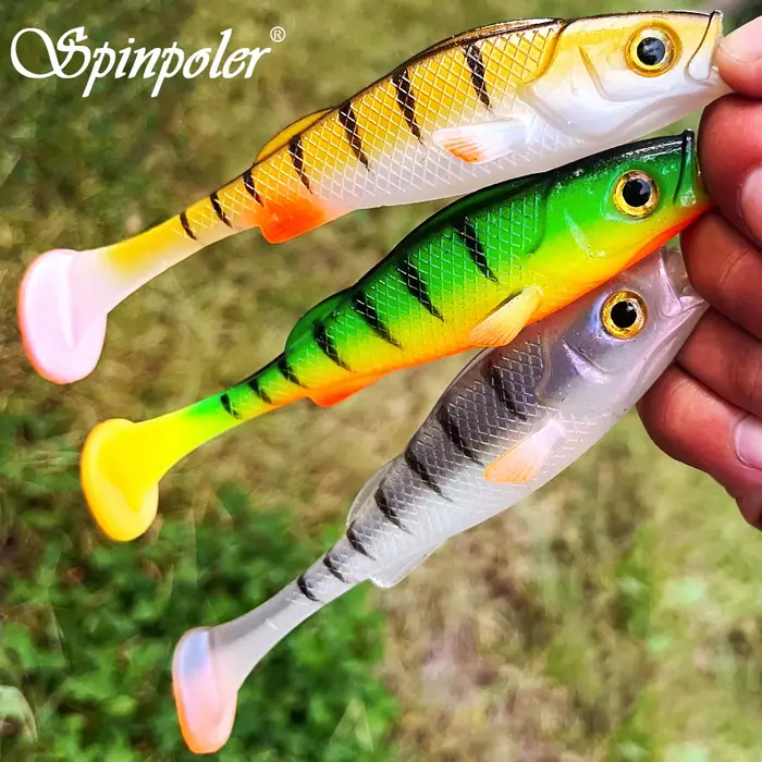 Leurre souple Spinpoler Vigour Perch Shad 7cm 11cm 14cm pour brochet sandre perche - Appât nageur T Tail
