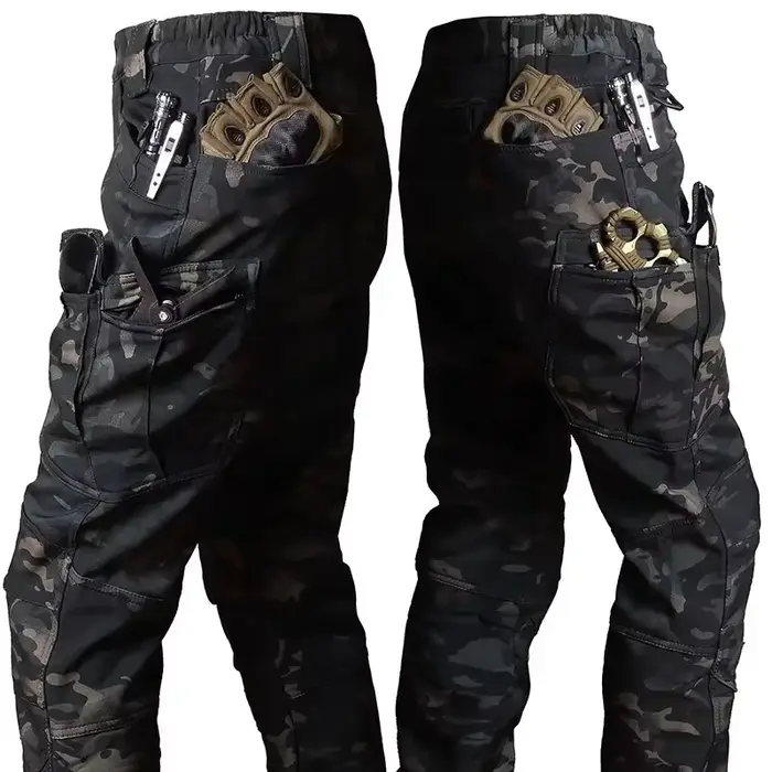 Pantalon cargo polaire militaire hiver pêche - Peau de requin imperméable pêche froide
