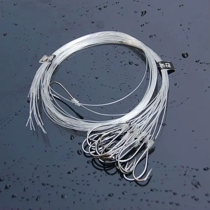 Hameçons jig head 20/26 pièces avec ligne attachée - Acier carbone pour pêche en mer