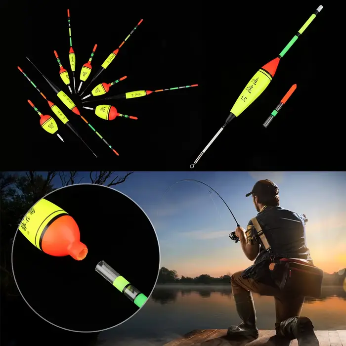 Flotteur de pêche nocturne luminescent Eva 8-80g - Accessoire tendance pour pêche de nuit