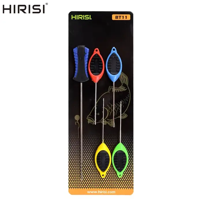 Kit de montage pour appâts de pêche à la carpe Hirisi avec aiguilles à porte et