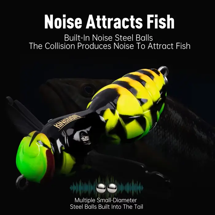 Leurre insecte flottant Kingdom Wasp Crawl 40-48mm pour brochet et perche, appât bio-inspiré